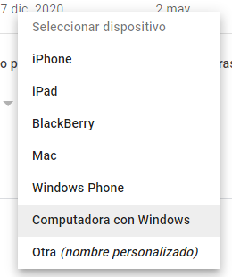 Nombre del dispositivo