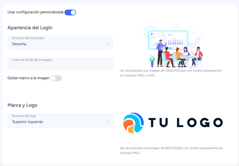 Configuración Personalizada de Login